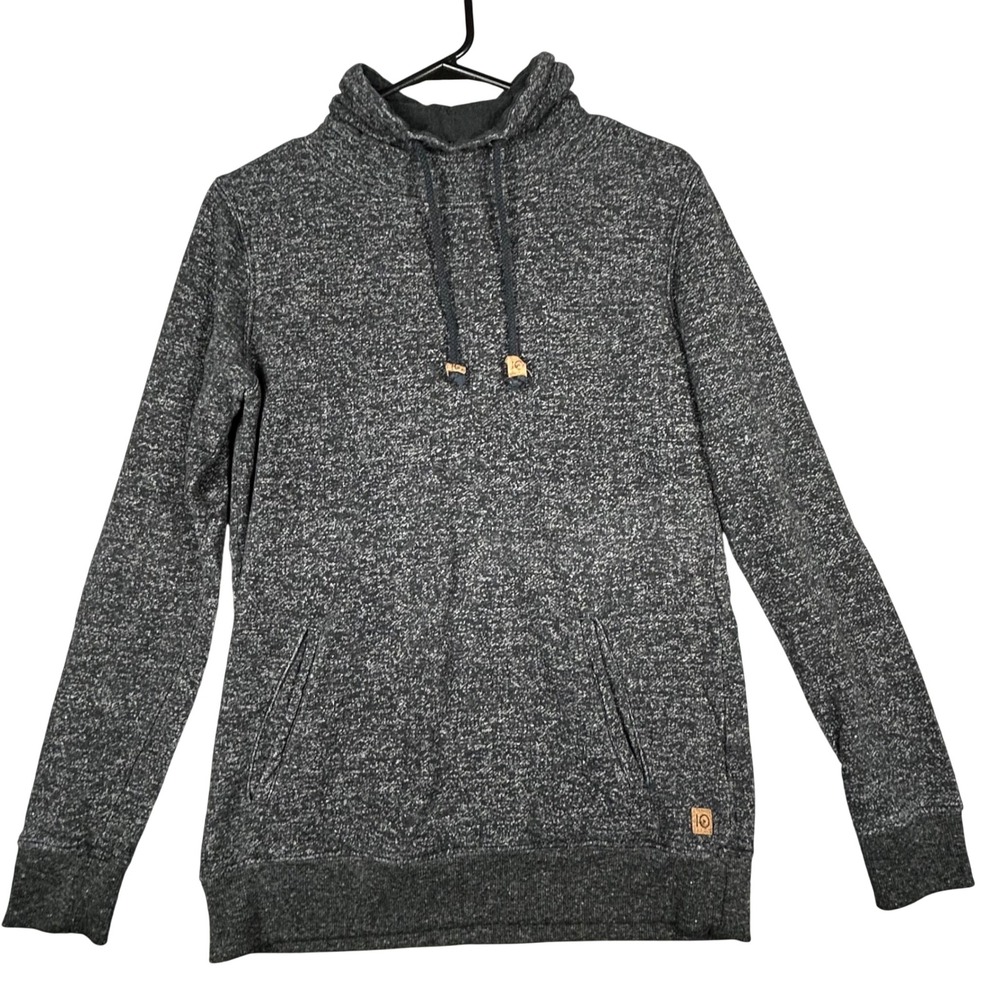 Tentree‎ Mock Neck Pullover Heathered Charcoal Gray Sweatshirt XS